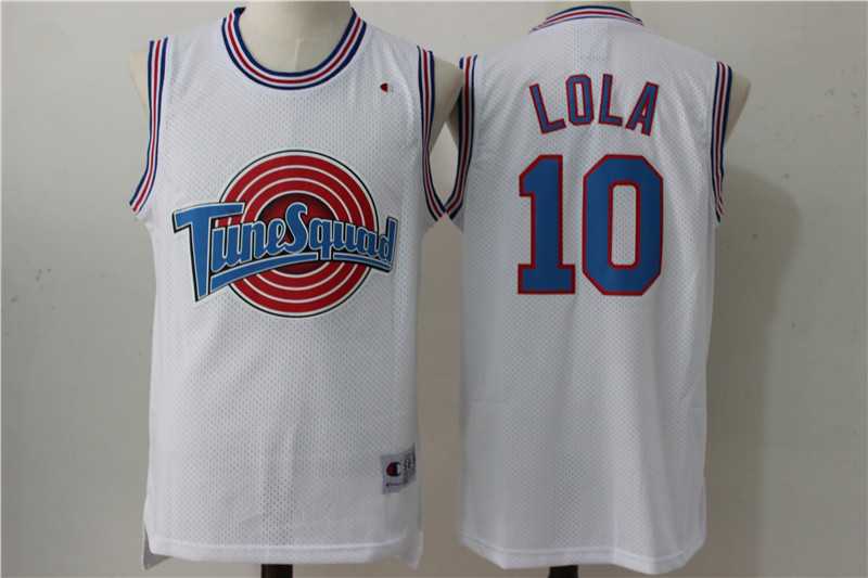 Tune Squad 10 Lola Bunny White Stitched Movie Jersey,We sell and wholesale Tune Squad 10 Lola Bunny White Stitched Movie Jersey on line form chian!